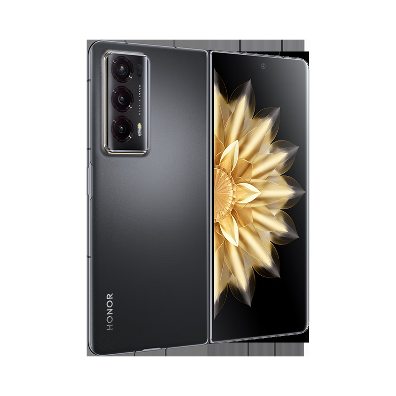 荣耀Magic V2 16GB+512GB 绒黑色 新款 折叠屏 9.9mm轻薄 调光护眼双屏 荣耀v2智能手机 正品