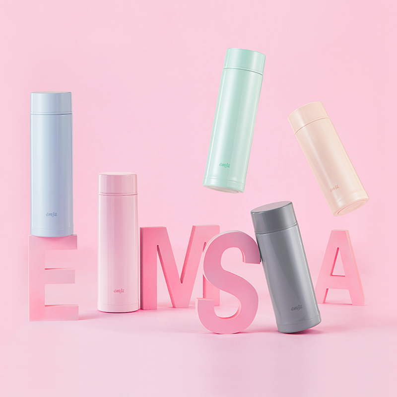 德国爱慕莎(emsa)纤巧少女心ins原宿风可爱仙女水杯简约保温杯女便携学生迷你可爱316不锈钢水杯男大容量茶杯滞销处理
