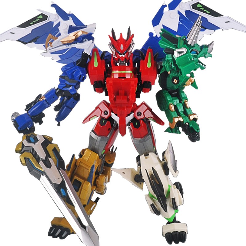 钢铁飞龙2 变形恐龙拼装合体金刚奥特曼积木机器人套装拼装模型男孩