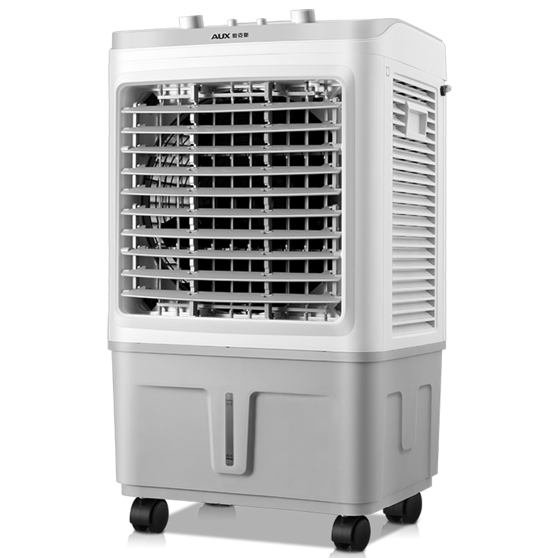 奥克斯冷风机家用空调扇制冷风扇水冷小空调工业冷气扇水空调商用 白灰色(大号机械款)高清大图