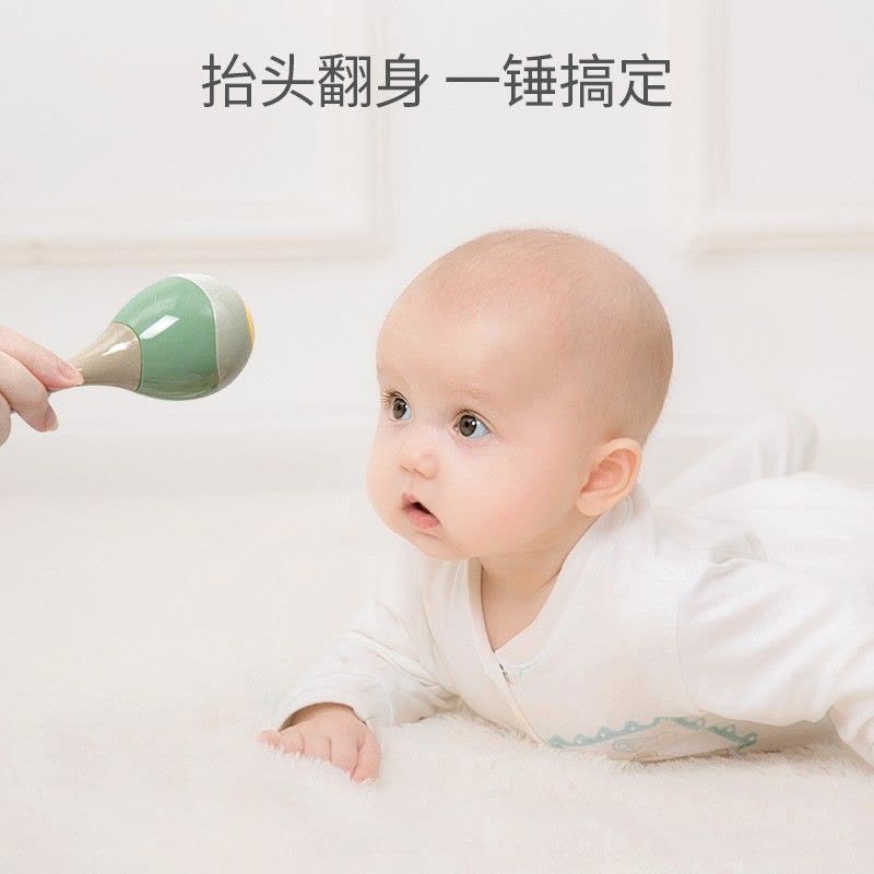 婴儿摇铃玩具0-1岁手抓握可啃咬 新生儿早教小沙锤宝宝追视训练英族拾光图片