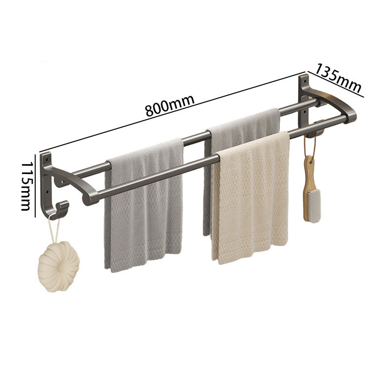 豫汉迎毛巾架 枪灰色毛巾架800*135*115mm个