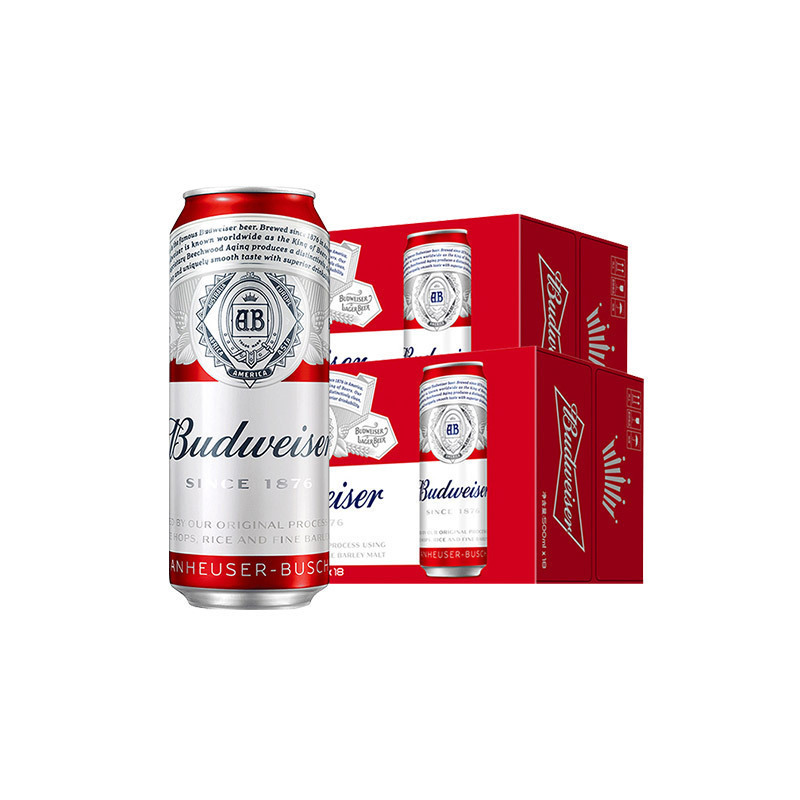 百威啤酒500ml18听两箱装送pptv观赛券