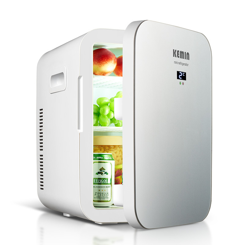 科敏KEMIN20L迷你型小冰箱车载冰箱便携租房学生宿舍制冷加热药品母乳冷藏保温箱 KM20L-双核数显版(灰色)