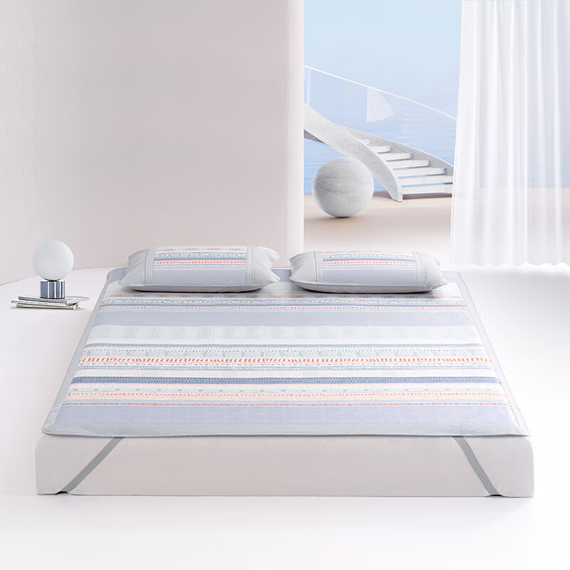 水星家纺三件套DH晨园悠香印花冰丝席-k03 180*200cm