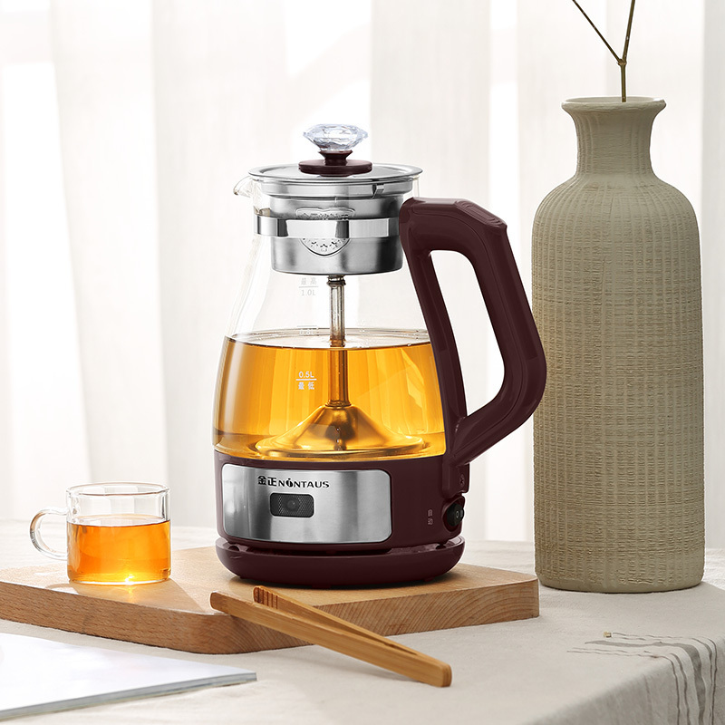 金正(NiNTAUS) 养生壶 电热水壶 蒸汽煮茶器 蒸茶器 黑茶电茶壶 全自动玻璃蒸茶壶JZW-0601（豪华版加配）