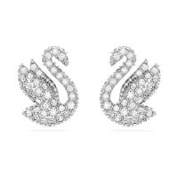 施华洛世奇(SWAROVSKI)天鹅造型施华洛世奇白水晶耳钉日常百搭配