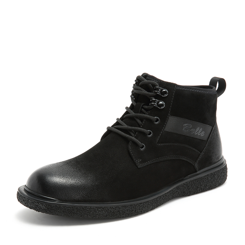 百丽(belle)男士皮靴5vs01dd8a belle/百丽冬季专柜新款牛皮革男马丁