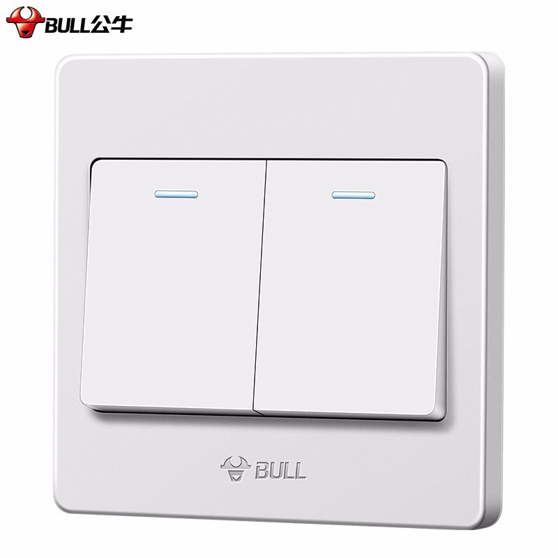 公牛墙壁开关双开10个起订视频