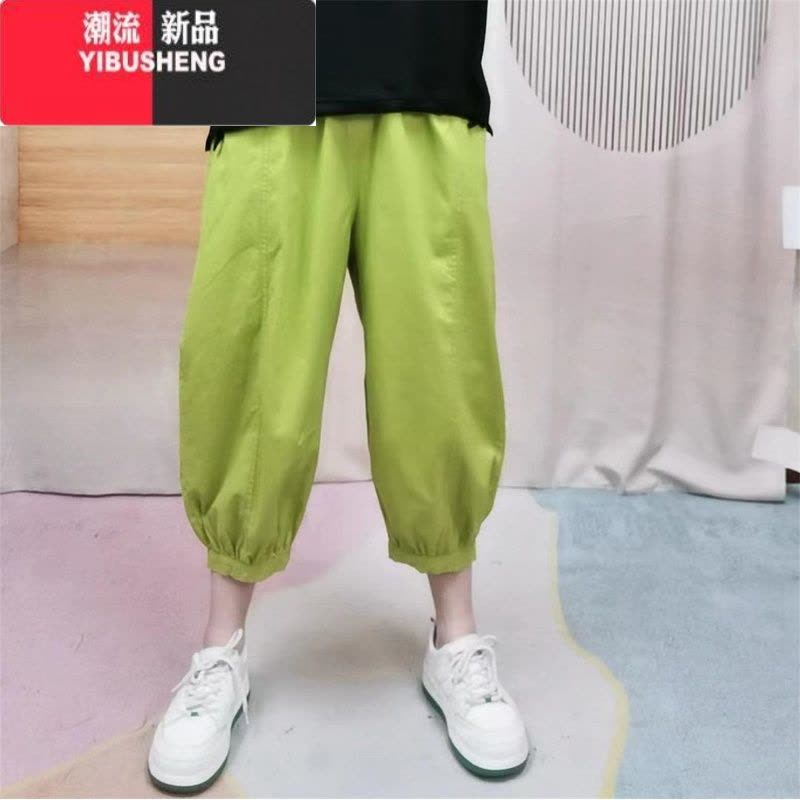 YIBUSHENG季休闲裤女薄款高腰显瘦八分裤2024年新款女裤子时尚宽松灯笼裤图片