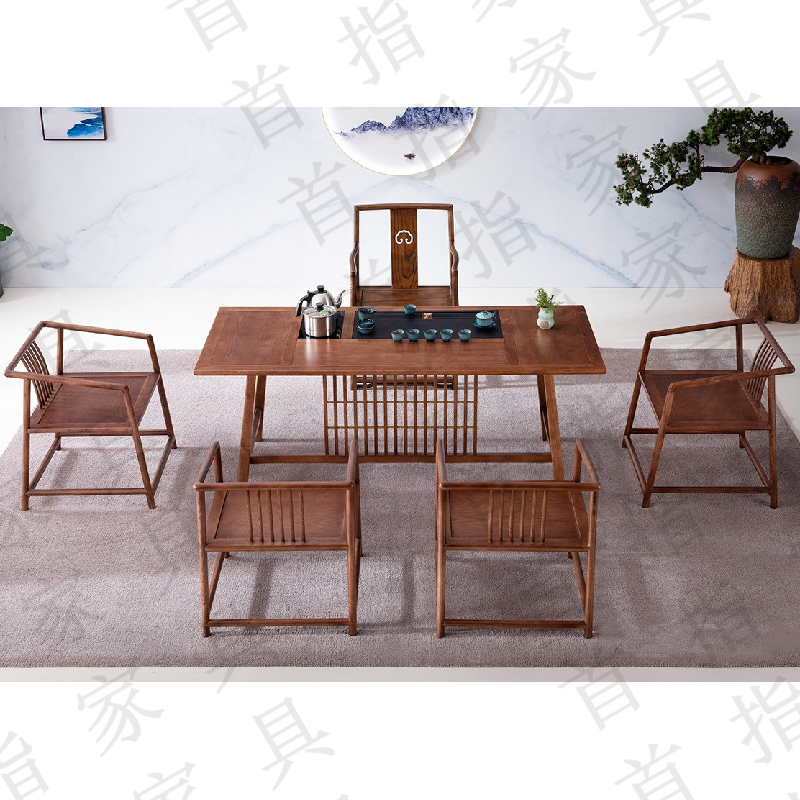 首指（SZ）新中式茶桌椅/茶台/WG-2188-2高清大图