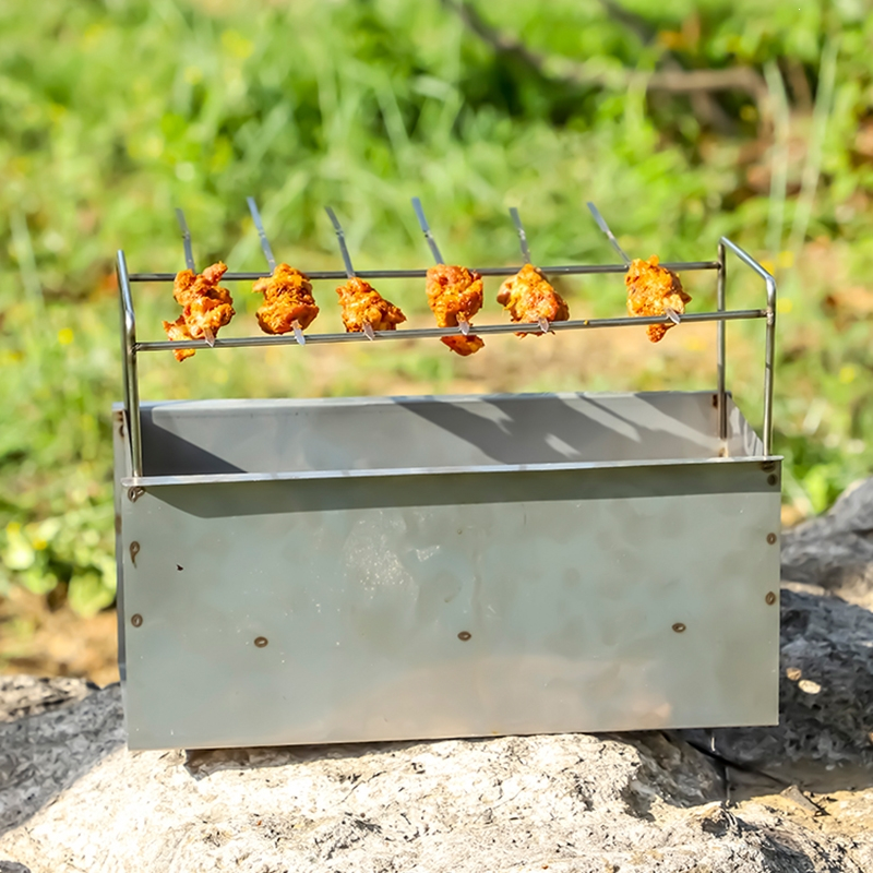 不锈钢烧烤炉家用加厚户外烧烤架烤肉迈高登炉便捷式家庭淄博烧烤炉子