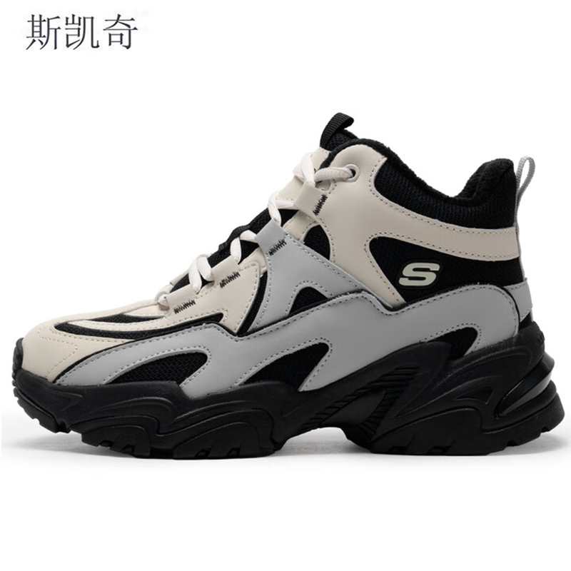 斯凯奇女款休闲休闲鞋加绒168021/NTBK-7.5双高清大图