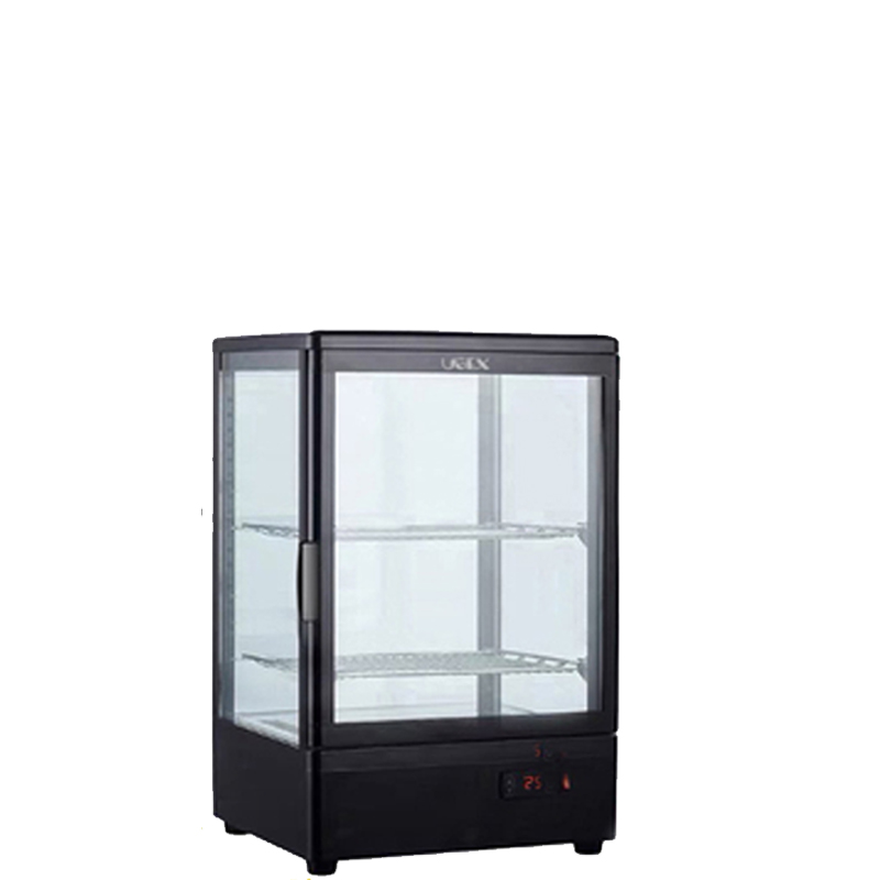 UGEX保温箱加热恒温热饮展示柜 58L 黑色智能顶灯 单开门高清大图