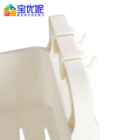 宝优妮厨房用品置物架家用放锅架调味料收纳架落地2层微波炉架子 DQ1305 象牙色