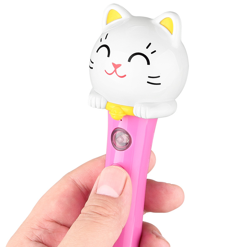 [赠模拟点读机]纽曼点读笔18M 快乐星猫 8G 粉色 配套70本书 0-3-6岁幼儿幼教早教机 故事机 学习机高清大图