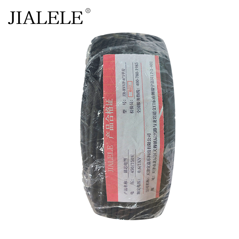 JIALELE 铜芯电缆ZR-RVVP-4*1平方 额定电压0.6/1KV 米高清大图