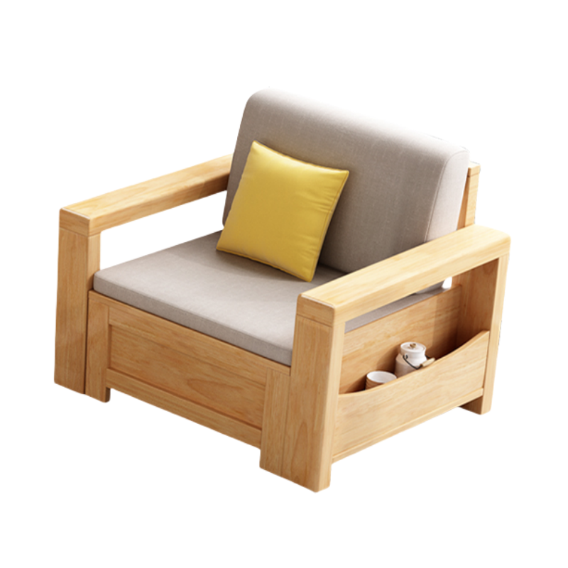 铭思达实木沙发单人张高清大图