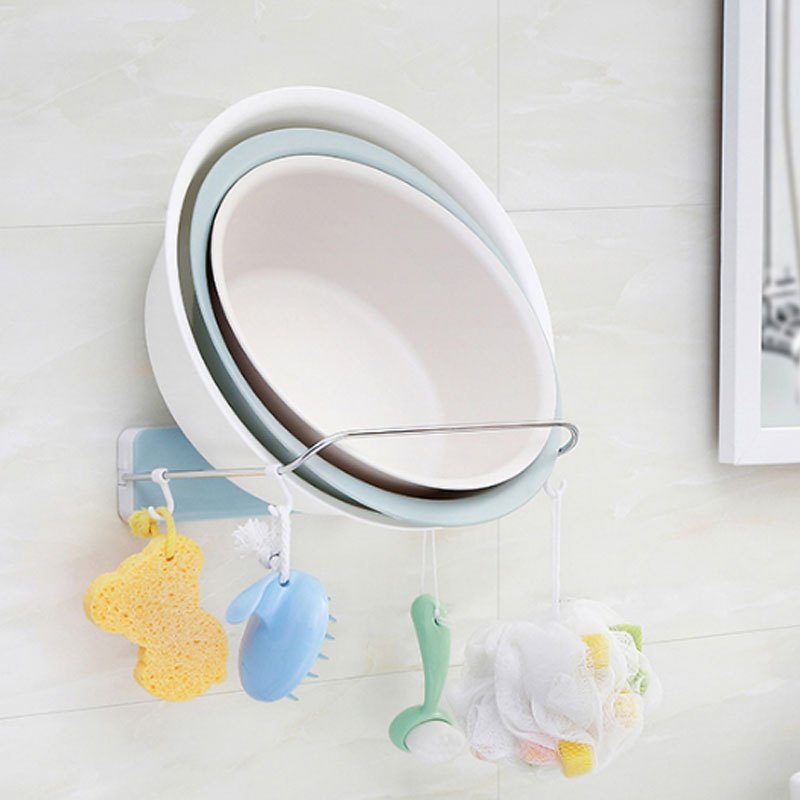 脸盆架壁挂卫生间浴室置物架盆子收纳架洗手间吸壁式放洗脸盆架子收纳