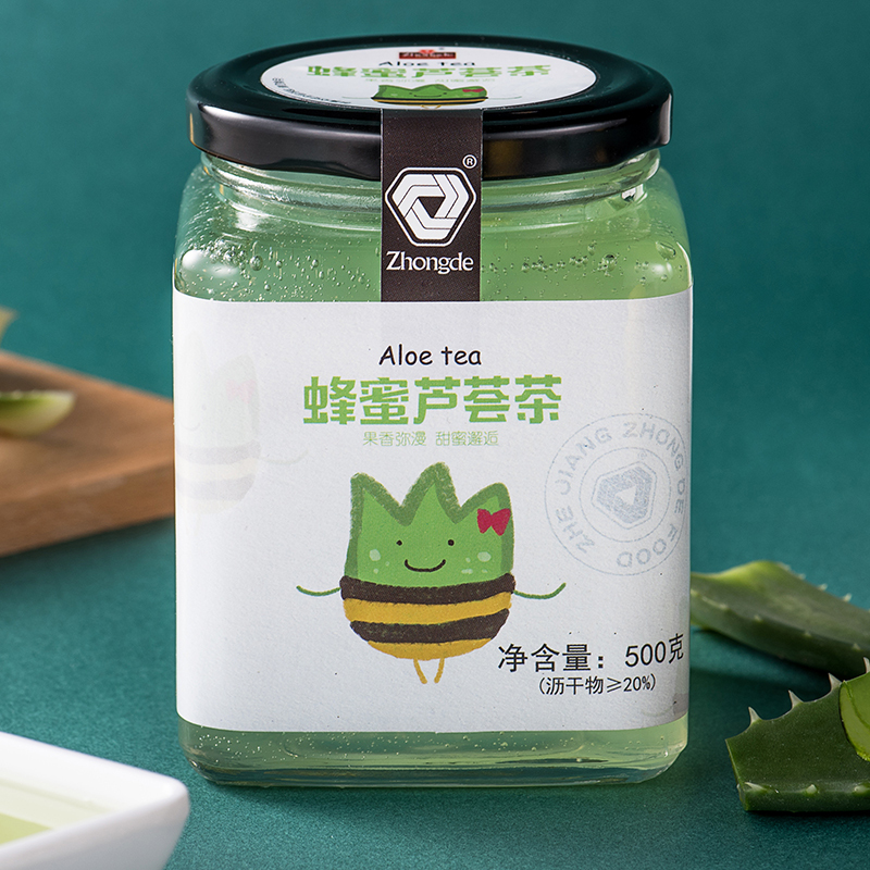 众德食品蜂蜜芦荟茶500g 泡水喝的饮品 冲饮冲泡花果茶水果茶酱