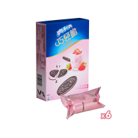 奥利奥(OREO) 夹心饼干 零食 巧轻脆薄片清新草莓酸奶味285g