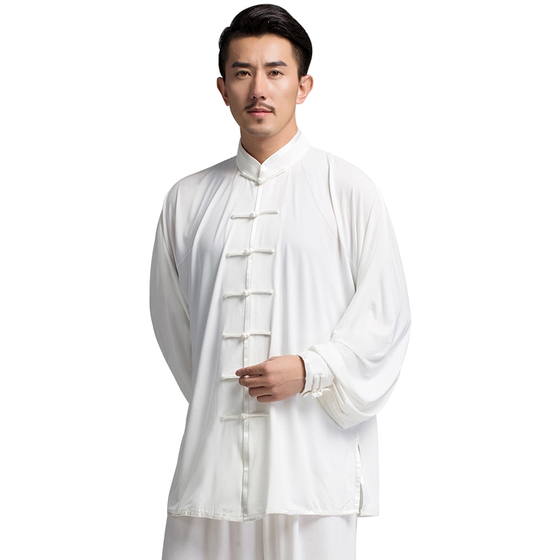 牛奶丝太极服女夏春秋太极服装古达武术练功服女太极拳练功服男中国风