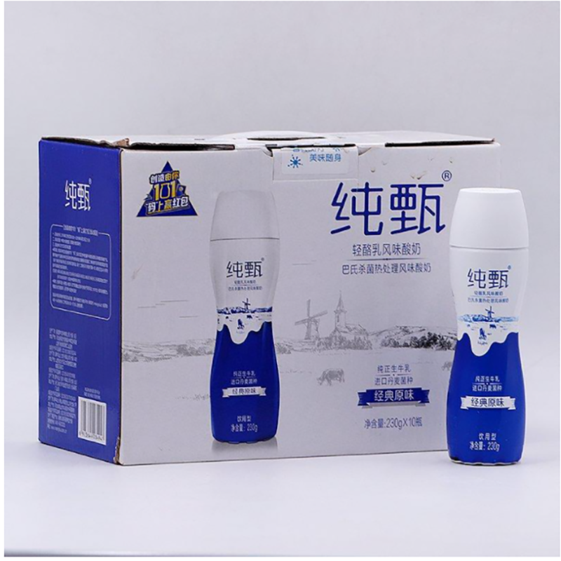 蒙牛 PEI瓶装纯甄原味 230g*10瓶(箱)