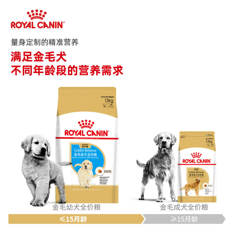 ROYAL CANIN 皇家狗粮 AGR29金毛幼犬狗粮 全价粮 12kg 大型犬幼犬 增强抵抗力 支持被毛健康
