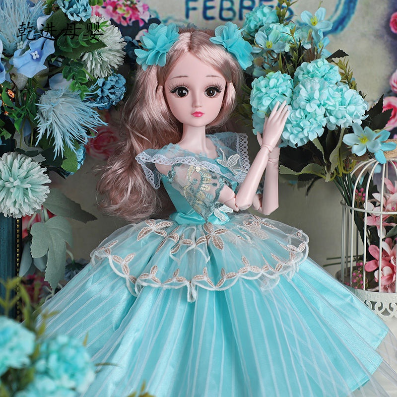 新品直营会说话的超大芭比娃娃60厘米黛蓝套装大号洋娃娃女孩梦娇公主