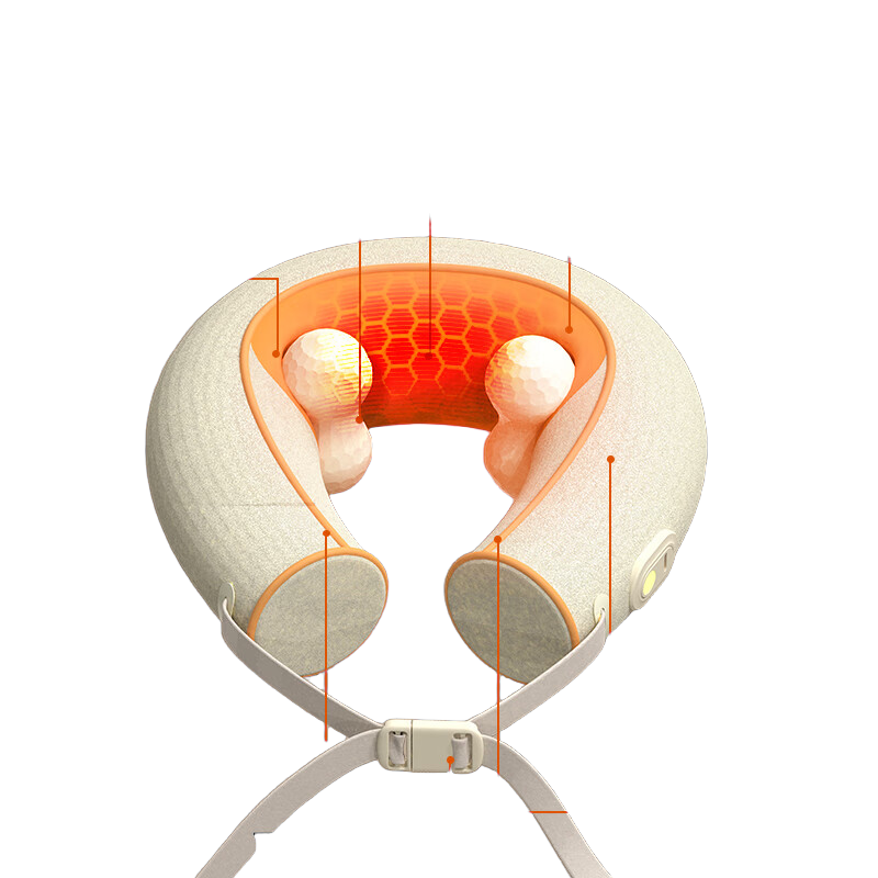 和正 HZ-J2 颈椎按摩器 产品尺寸:300*250*90mm(单位:台)活力橙