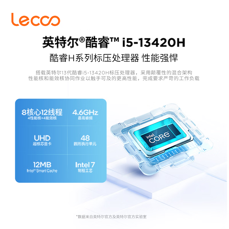 联想(Lenovo)来酷N143C 14英寸轻薄笔记本电脑 标压酷睿i5-13420H 16G 512G 灰色 高清屏 商用办公家用学习娱乐高清大图