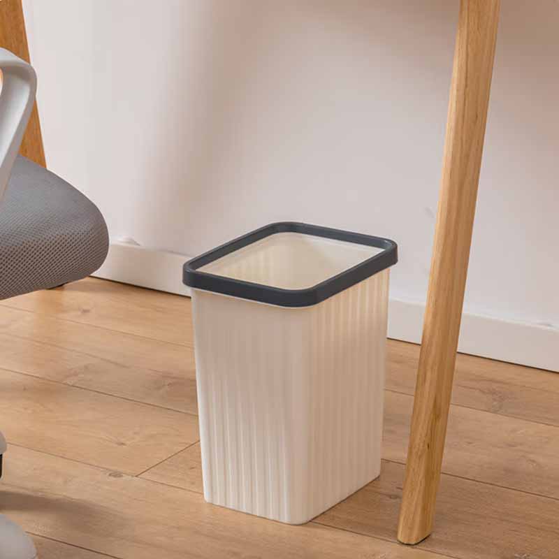 空間専門家(SPACEXPERT) 方形压圈垃圾桶收纳桶黑/白 单只装高清大图