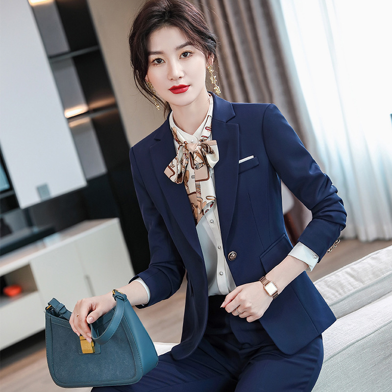韩版长袖通勤工装气质女神范经理面试总裁西服上衣白领商务正装工作服