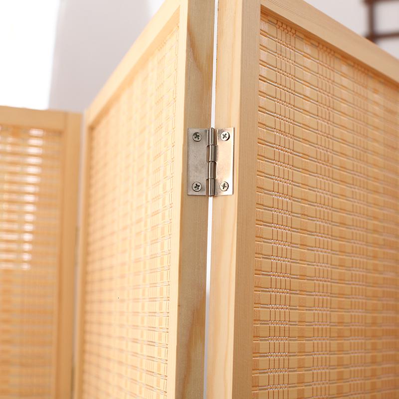 BONJEAN中式竹编屏风隔断墙客厅卧室折叠移动推拉折屏帘现代简约遮挡家用高清大图