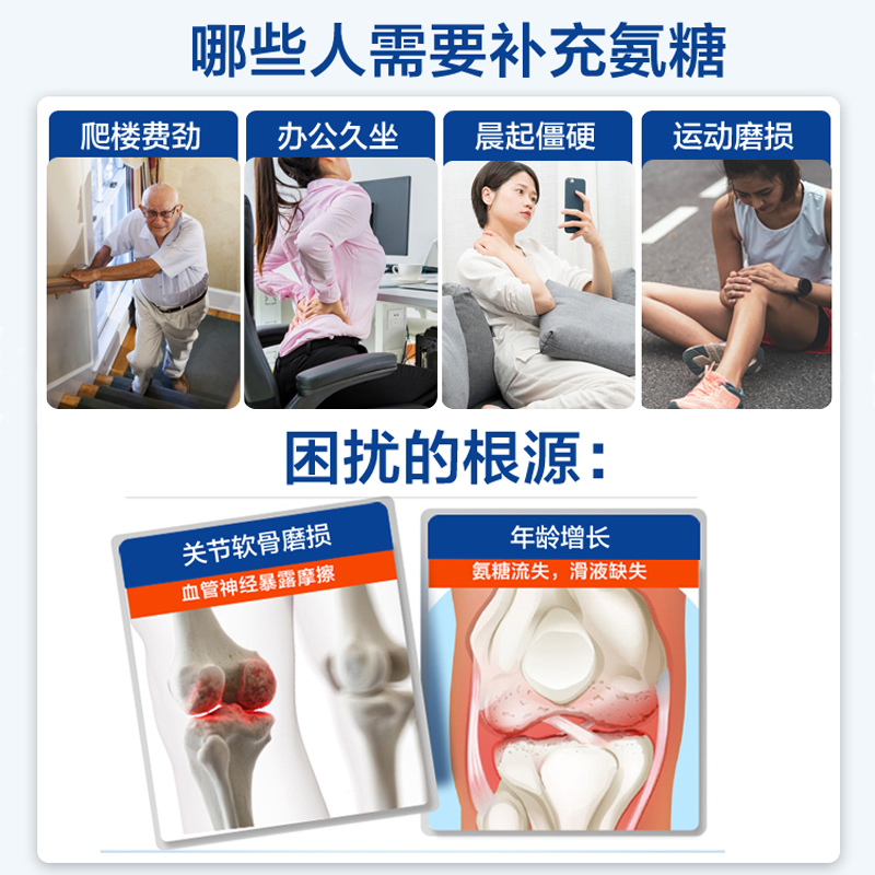 共80片]汤臣倍健健力多氨糖软骨素加钙 中老年人男女钙片补钙片矿物质 护关节增加骨密度 40片*1瓶 送40片*1瓶
