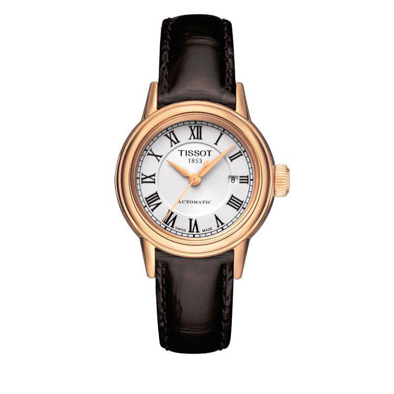 天梭tissot手表时尚休闲女士手表金属钢带皮带机械女表t0852073601100