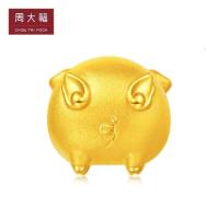 周大福黄金吊坠小金猪飞天猪转运珠黄金吊坠R21588定价