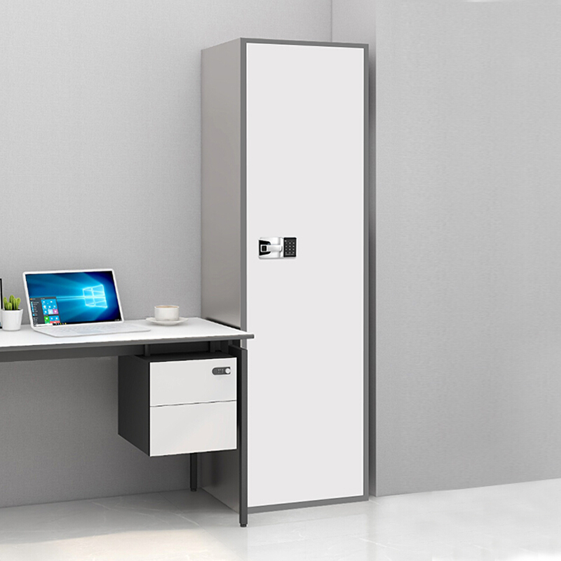 慧采云 办公家具优质钢制套色单门指纹国保锁保密柜办公柜铁皮柜收纳柜储物柜580*430*1900mm高清大图