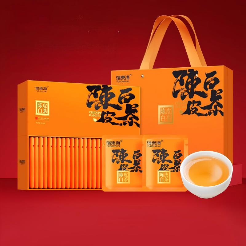 福东海 陈皮白茶180克(6gx30袋)盒装高清大图