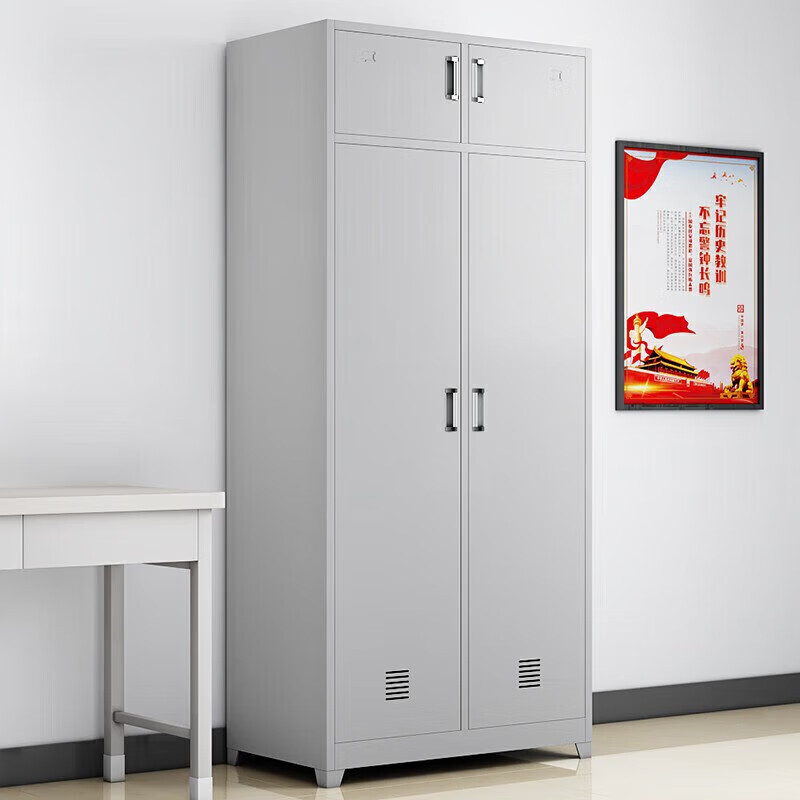 胜帐 金属营具柜铁皮柜物品储物柜双门更衣柜900mmx500mmx2000mm