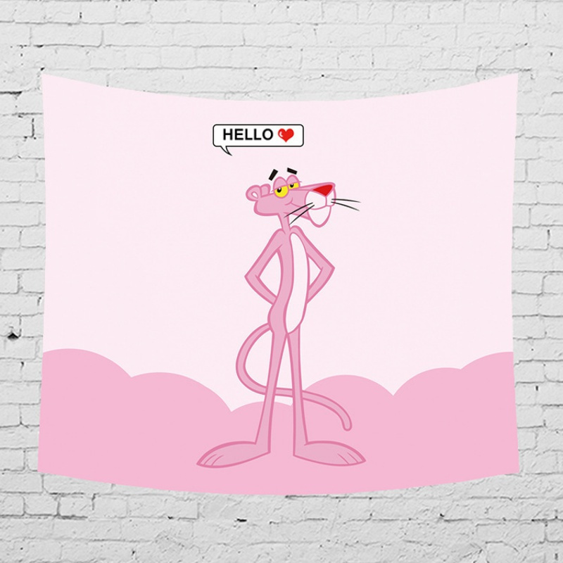 粉红豹INS北欧芭蕉叶床头卧室客厅墙壁装饰挂毯墙挂布桌布背景布 图二 130高*150宽厘米_722