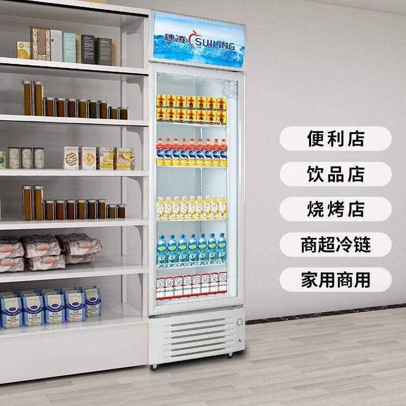 穗凌(suiling)lg4-317l冰柜立式冷藏展示柜饮料柜单门双门三门大型大