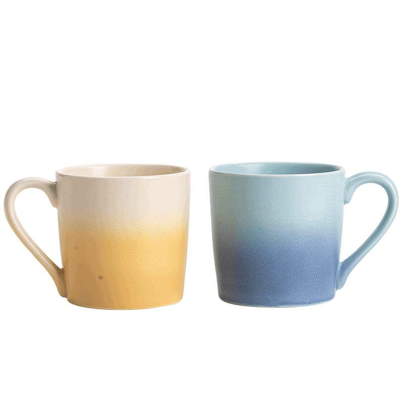 苏氏陶瓷(SUSHI CERAMICS)马克杯渐变情侣水杯对杯刷牙杯 马克杯渐变对杯