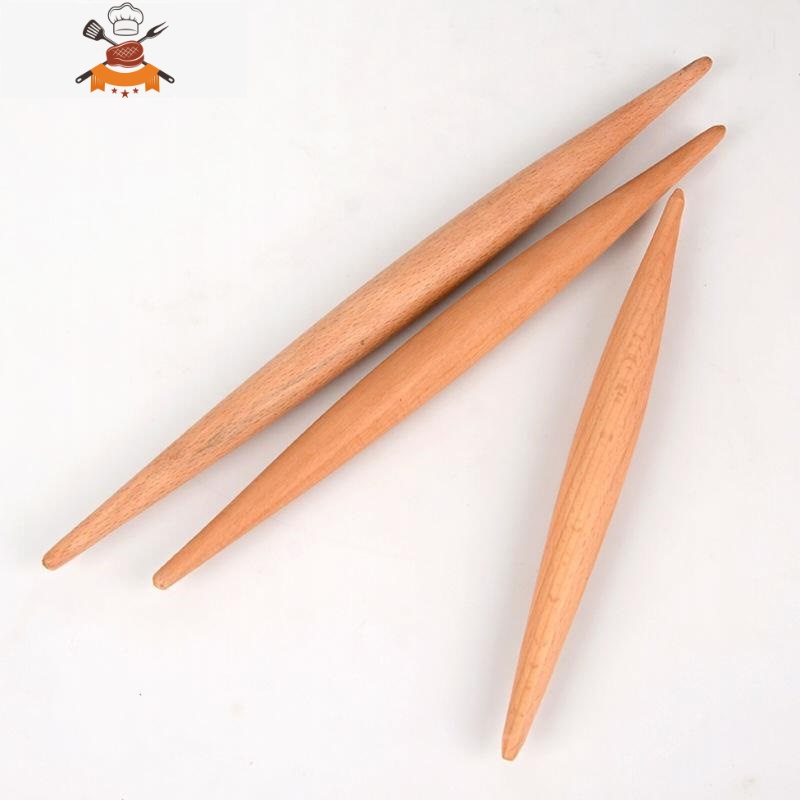 榉木两头尖擀面杖饺子皮专用擀面棍厨房包饺子烘焙工具 敬平 尖头39cm直径2.8cm(榉木)高清大图