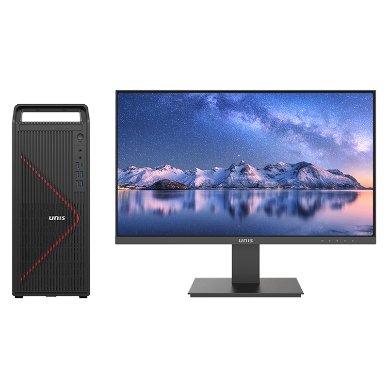 紫光 台式机 D3830 G5t 海光 3450/16GB/1TB SSD/独立显卡:8G/显示器23.8