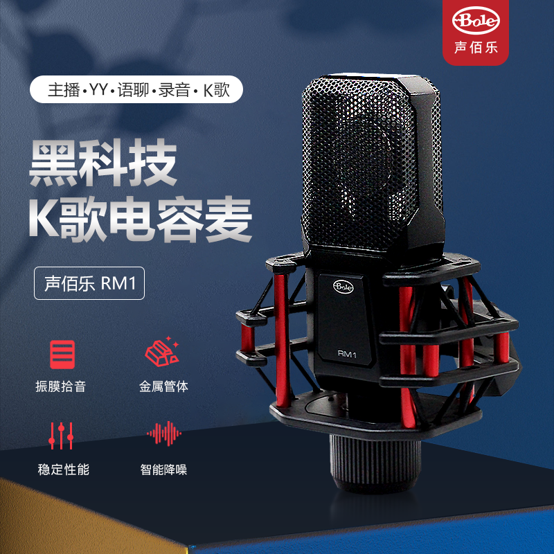 Bole/声佰乐 B6直播声卡 电容麦手机电脑通用