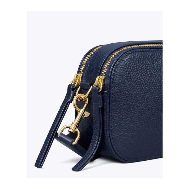托里.伯奇(TORY BURCH)女士迷你斜挎包牛皮革双拉链可调背带时尚