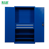 豫亿腾 对双开二抽多功能重型工具柜 车间用双开门储物柜 加厚五金收纳箱抽屉式铁皮刀具柜子 可定制
