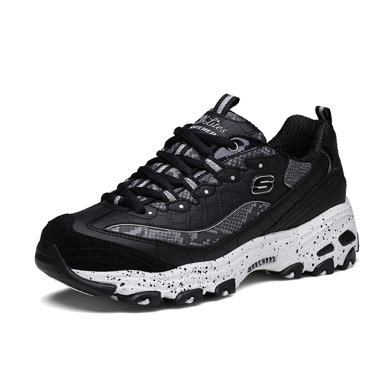 skechers斯凯奇女鞋2017新款D‘lites熊猫鞋运动休闲鞋66666054