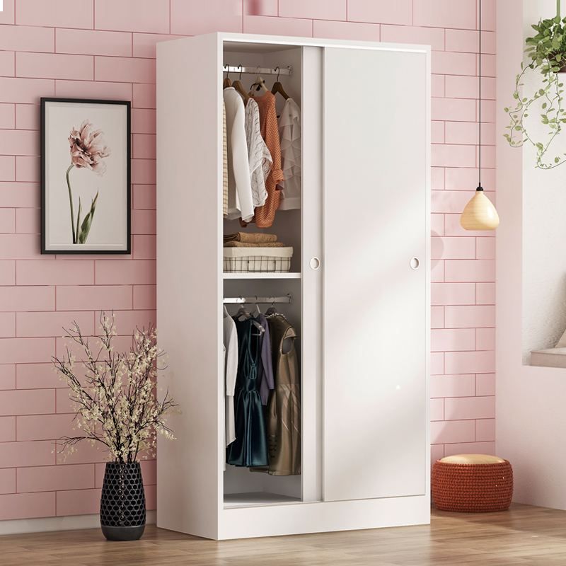 寻木匠衣柜实木现代简约经济型组装卧室推拉简易木质衣橱出租房